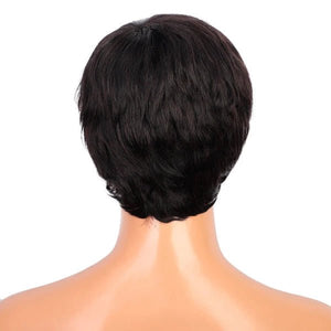 Short Pixie Cut Human Hair with Bangs - Wigtrends