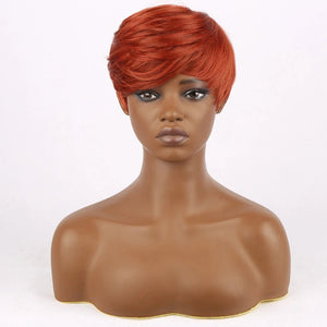Short Pixie Cut Straight Synthetic Wig - Wigtrends