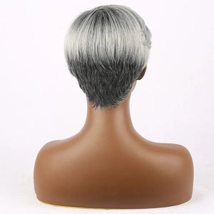 Short Pixie Cut Straight Synthetic Wig - Wigtrends