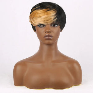 Short Pixie Cut Straight Synthetic Wig - Wigtrends