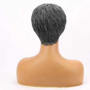 Short Pixie Cut Straight Synthetic Wig with Bangs - Wigtrends