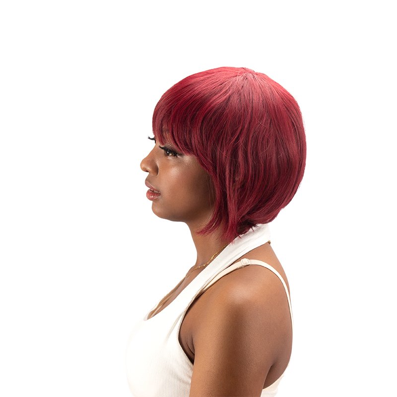 Short Straight 100% Human Hair 5*5 Lace Front Wigs - Wigtrends