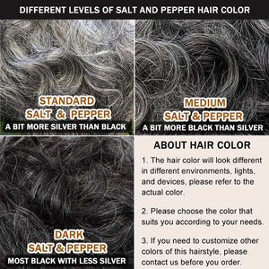 Short Tapered Pixie Haircuts Salt and Pepper Color Natural Wave Human Hair Glueless Wigs for Older Women - Wigtrends