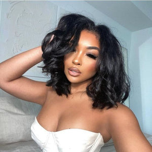 Should Length V part Bob Wigs Lace Closure Wig - Wigtrends