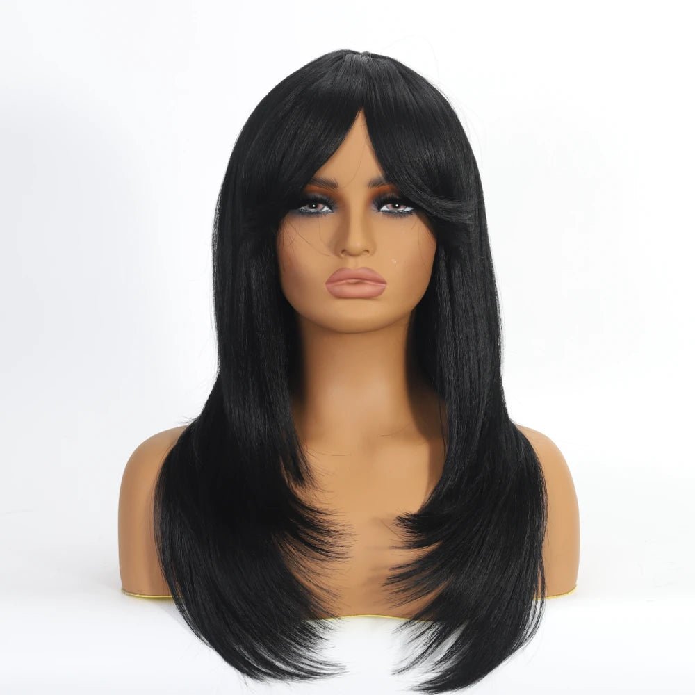 Shoulder Length Layered Wave Synthetic Wig - Wigtrends