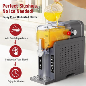 Slushie Machine: No Ice Needed All - in - One Slushy Maker for Home, Real - Time Temp Display, Auto - Clean, 6 Preset | Frozen Margaritas, Cocktails, Frappés, Ice Cream, Smoothies, Milkshakes,Summer Parties - Wigtrends