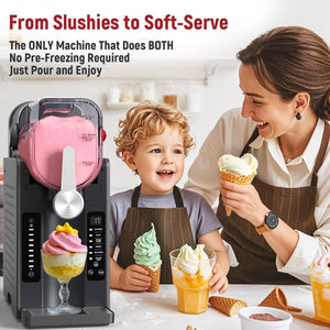 Slushie Machine: No Ice Needed All - in - One Slushy Maker for Home, Real - Time Temp Display, Auto - Clean, 6 Preset | Frozen Margaritas, Cocktails, Frappés, Ice Cream, Smoothies, Milkshakes,Summer Parties - Wigtrends