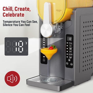 Slushie Machine: No Ice Needed All - in - One Slushy Maker for Home, Real - Time Temp Display, Auto - Clean, 6 Preset | Frozen Margaritas, Cocktails, Frappés, Ice Cream, Smoothies, Milkshakes,Summer Parties - Wigtrends