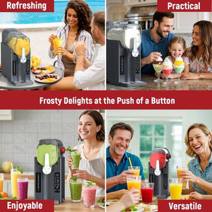 Slushie Machine: No Ice Needed All - in - One Slushy Maker for Home, Real - Time Temp Display, Auto - Clean, 6 Preset | Frozen Margaritas, Cocktails, Frappés, Ice Cream, Smoothies, Milkshakes,Summer Parties - Wigtrends