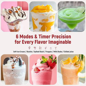 Slushie Machine: No Ice Needed All - in - One Slushy Maker for Home, Real - Time Temp Display, Auto - Clean, 6 Preset | Frozen Margaritas, Cocktails, Frappés, Ice Cream, Smoothies, Milkshakes,Summer Parties - Wigtrends