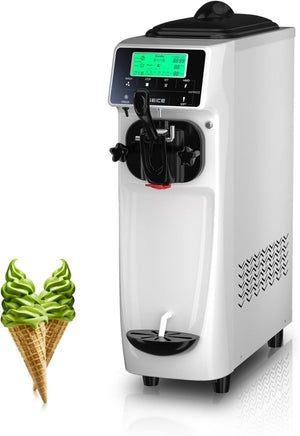 Soft Serve Ice Cream Machine 3.2 Gals Ice Cream Maker Machine Single Flavor Commercial Ice Cream Machine Countertop Soft Serve Ice Cream Maker with Pre - Cooling for Home Store School - Wigtrends