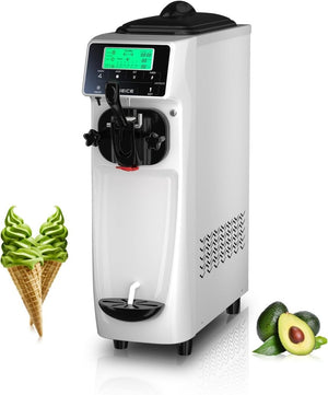 Soft Serve Ice Cream Machine 3.2 Gals Ice Cream Maker Machine Single Flavor Commercial Ice Cream Machine Countertop Soft Serve Ice Cream Maker with Pre - Cooling for Home Store School - Wigtrends