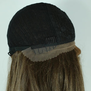 Straight Long Honey Blonde Synthetic Lace Front Wig - Wigtrends