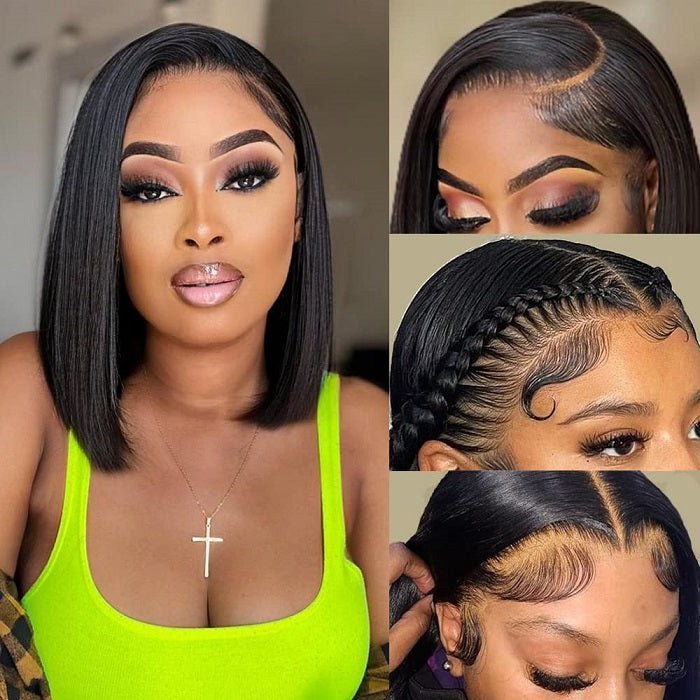 Straight Wear & Go Bob Wig Pre Cut HD Lace Closure Glueless Human Hair Wigs - Wigtrends
