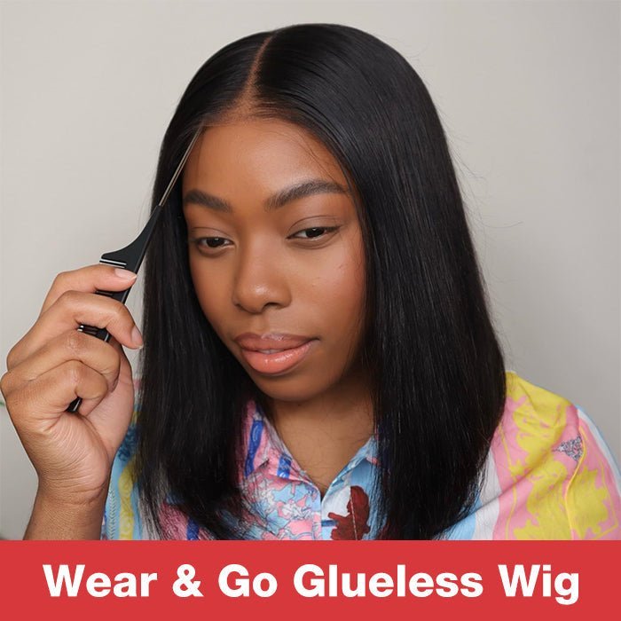 Straight Wear & Go Bob Wig Pre Cut HD Lace Closure Glueless Human Hair Wigs - Wigtrends