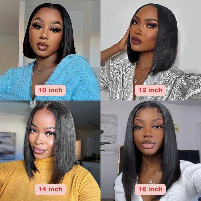 Straight Wear & Go Bob Wig Pre Cut HD Lace Closure Glueless Human Hair Wigs - Wigtrends