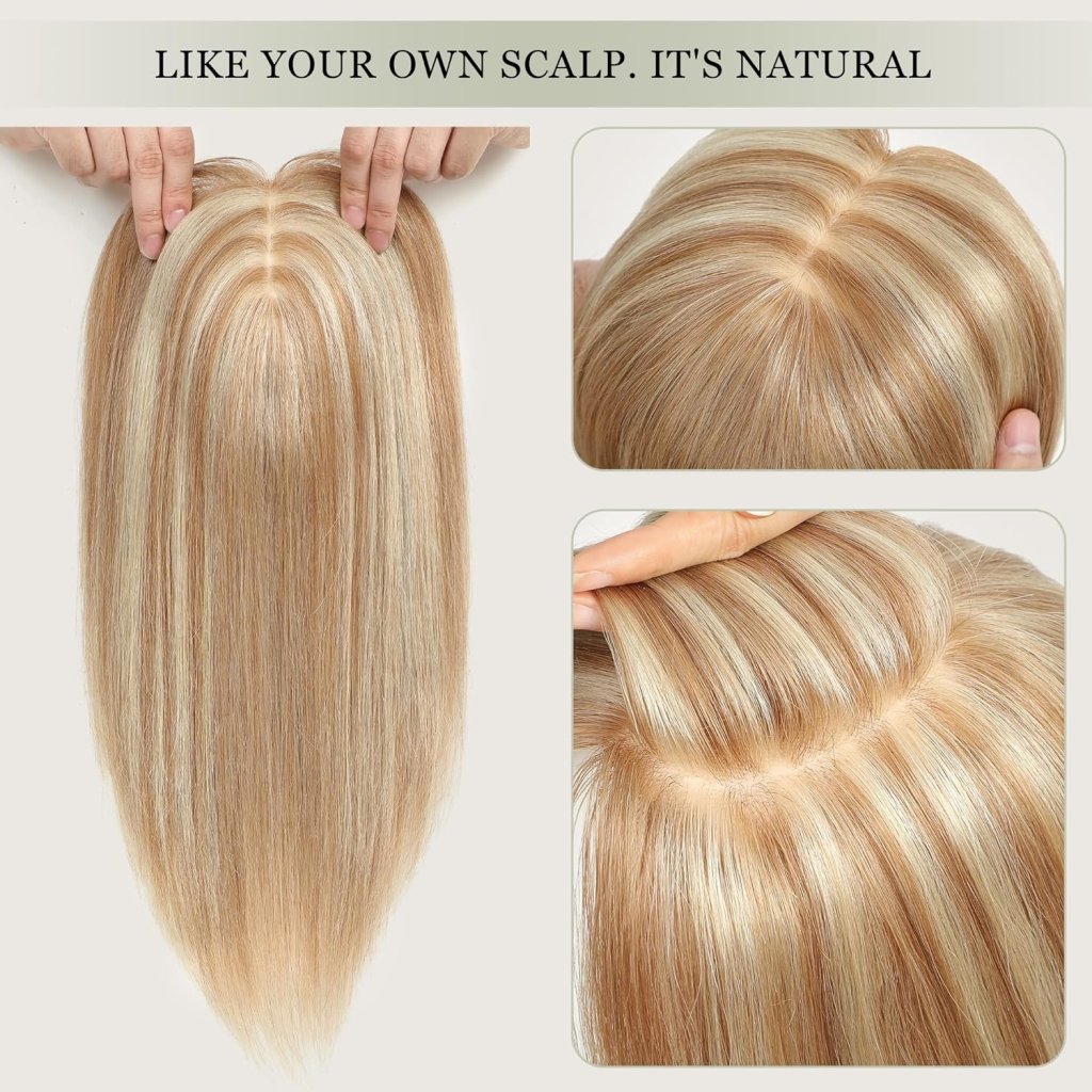Top Hair Extension Pieces For Women Real Hair Without Bangs Lace Base Premium Remy Toppers  - Wigtrends