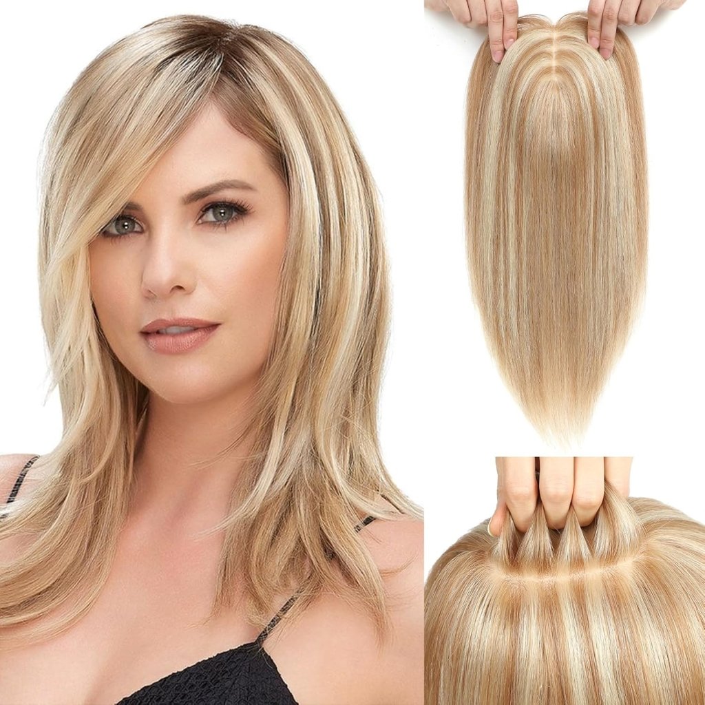 Top Hair Extension Pieces For Women Real Hair Without Bangs Lace Base Premium Remy Toppers  - Wigtrends