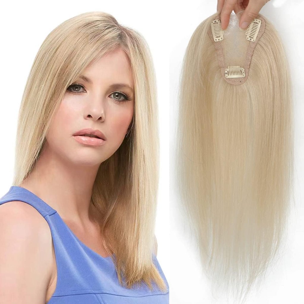 Top Hair Extension Pieces For Women Real Hair Without Bangs Lace Base Premium Remy Toppers  - Wigtrends