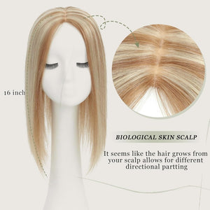 Top Hair Extension Pieces For Women Real Hair Without Bangs Lace Base Premium Remy Toppers  - Wigtrends
