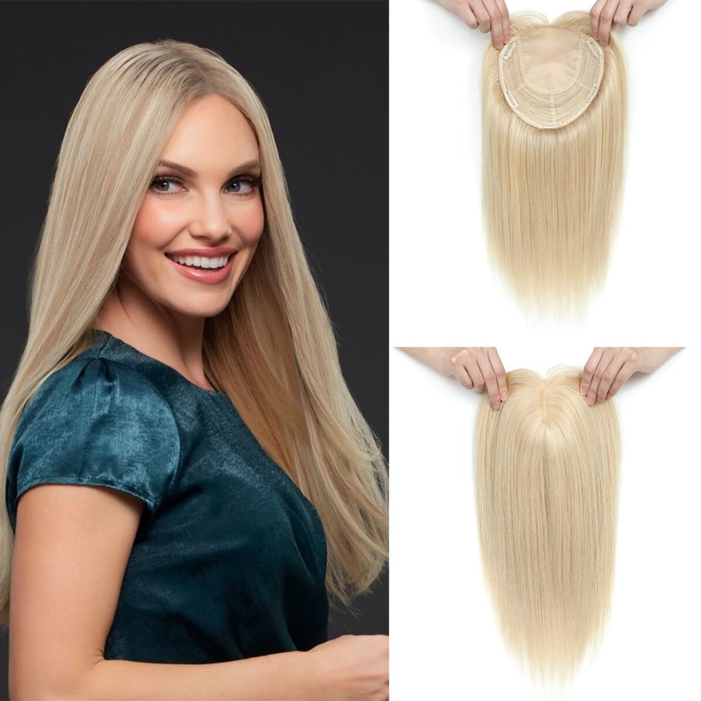 Top Hair Extension Pieces For Women Real Hair Without Bangs Lace Base Premium Remy Toppers  - Wigtrends