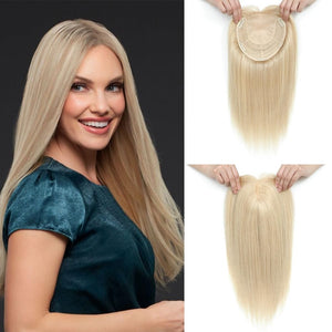Top Hair Extension Pieces For Women Real Hair Without Bangs Lace Base Premium Remy Toppers  - Wigtrends