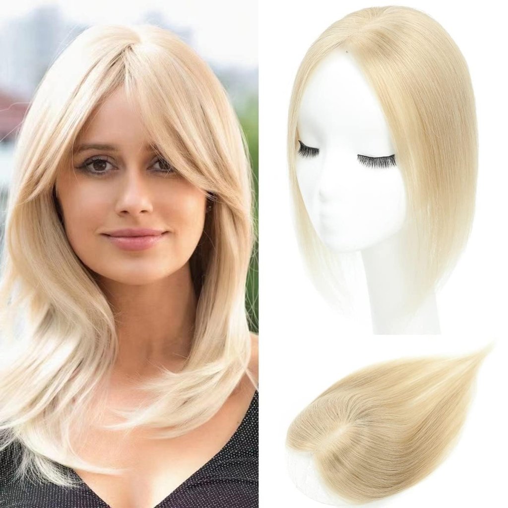 Top Hair Extension Pieces For Women Real Hair Without Bangs Lace Base Premium Remy Toppers  - Wigtrends