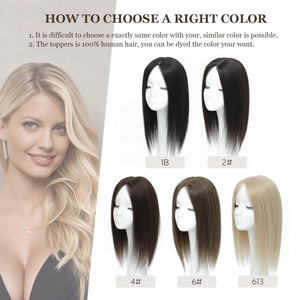 Top Hair Extension Pieces For Women Real Hair Without Bangs Lace Base Premium Remy Toppers  - Wigtrends