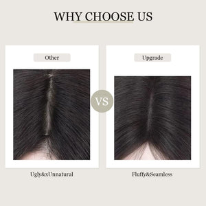 Top Hair Extension Pieces For Women Real Hair Without Bangs Lace Base Premium Remy Toppers  - Wigtrends