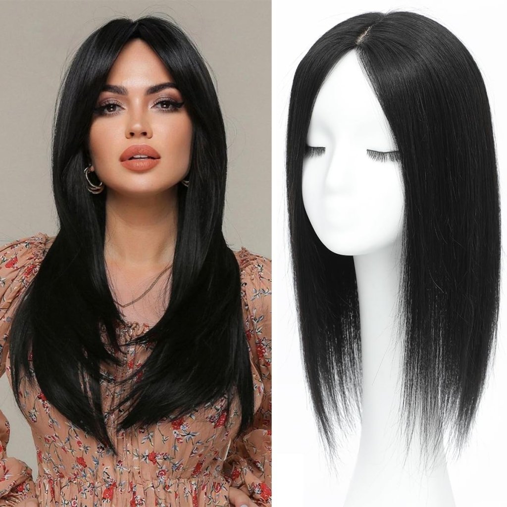 Top Hair Extension Pieces For Women Real Hair Without Bangs Lace Base Premium Remy Toppers - Wigtrends