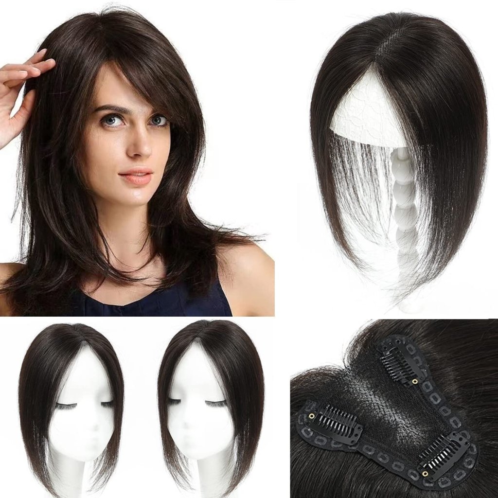 Top Hair Extension Pieces For Women Real Hair Without Bangs Lace Base Premium Remy Toppers  - Wigtrends