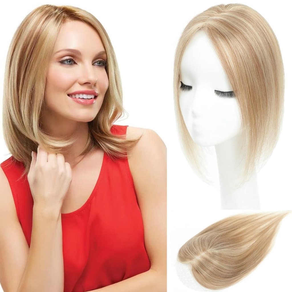 Top Hair Extension Pieces For Women Real Hair Without Bangs Lace Base Premium Remy Toppers  - Wigtrends