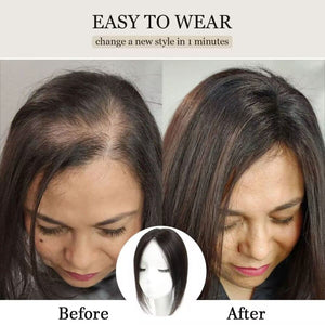 Top Hair Extension Pieces For Women Real Hair Without Bangs Lace Base Premium Remy Toppers  - Wigtrends