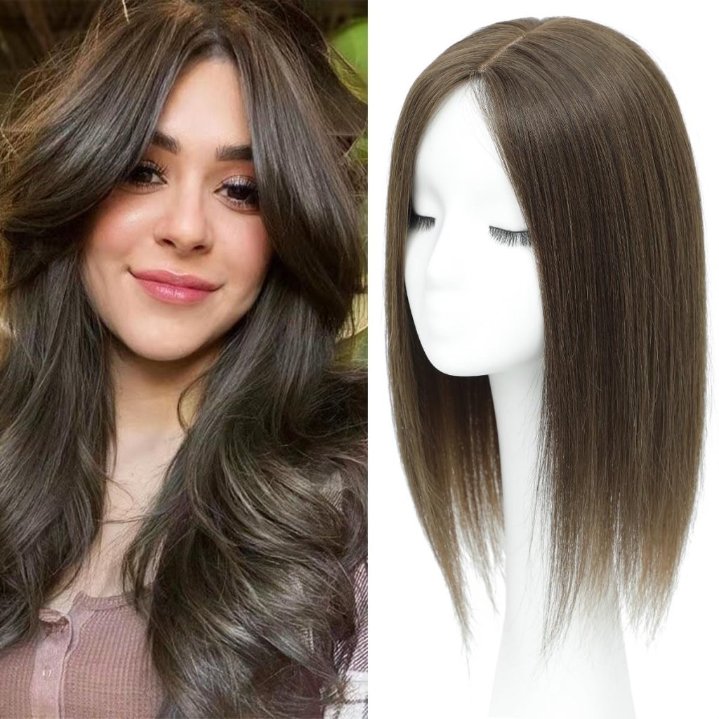 Top Hair Extension Pieces For Women Real Hair Without Bangs Lace Base Premium Remy Toppers  - Wigtrends