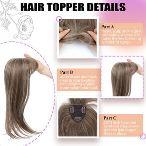 Topper Clip in Bangs 3D 360° Cover Hair Toppers for Women with Thinning Hair Pieces - Wigtrends