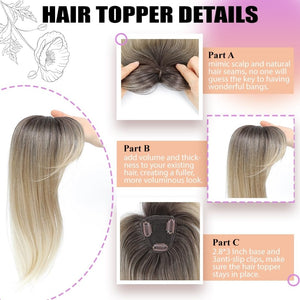 Topper Clip in Bangs 3D 360° Cover Hair Toppers for Women with Thinning Hair Pieces - Wigtrends