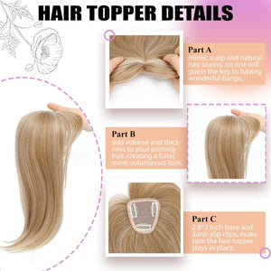 Topper Clip in Bangs 3D 360° Cover Hair Toppers for Women with Thinning Hair Pieces - Wigtrends