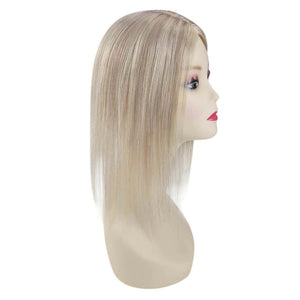 Topper Hairpieces Real Human Hair 5"*5" Base Blonde Hair(#P18/613) - Wigtrends