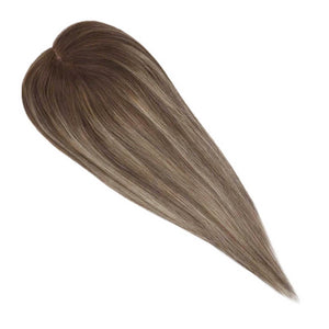 Topper Remy Human Hair Brown Hair Pieces 5"*5" Base (#4/27/4) - Wigtrends