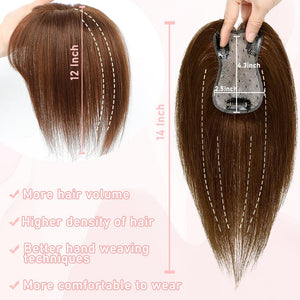 Toppers for Women Real Human Hair with Thinning Hair Clip in Bangs Pieces - Wigtrends