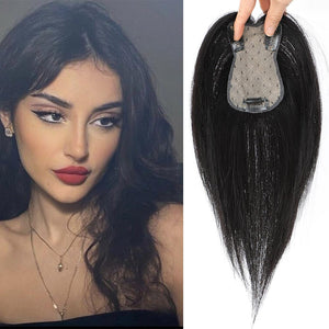 Toppers for Women Real Human Hair with Thinning Hair Clip in Bangs Pieces - Wigtrends