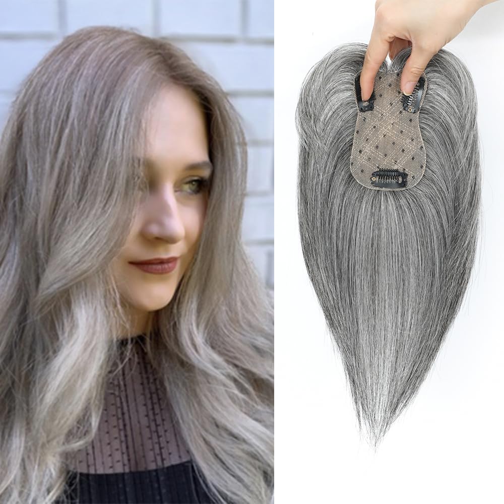 Toppers for Women Real Human Hair with Thinning Hair Clip in Bangs Pieces - Wigtrends