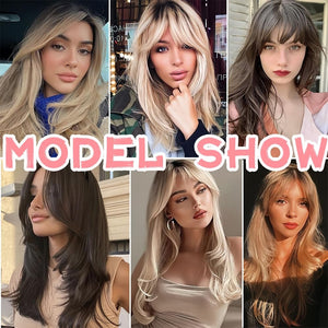 Toppers for Women Real Human Hair with Thinning Hair Clip in Bangs Pieces - Wigtrends