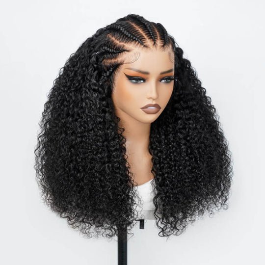 Trendy Human Braiding Hair Curly Lace Wigs - Wigtrends