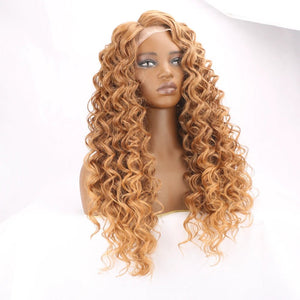 Trendy Long Deep Curly Wig with Natural Hairline - Wigtrends
