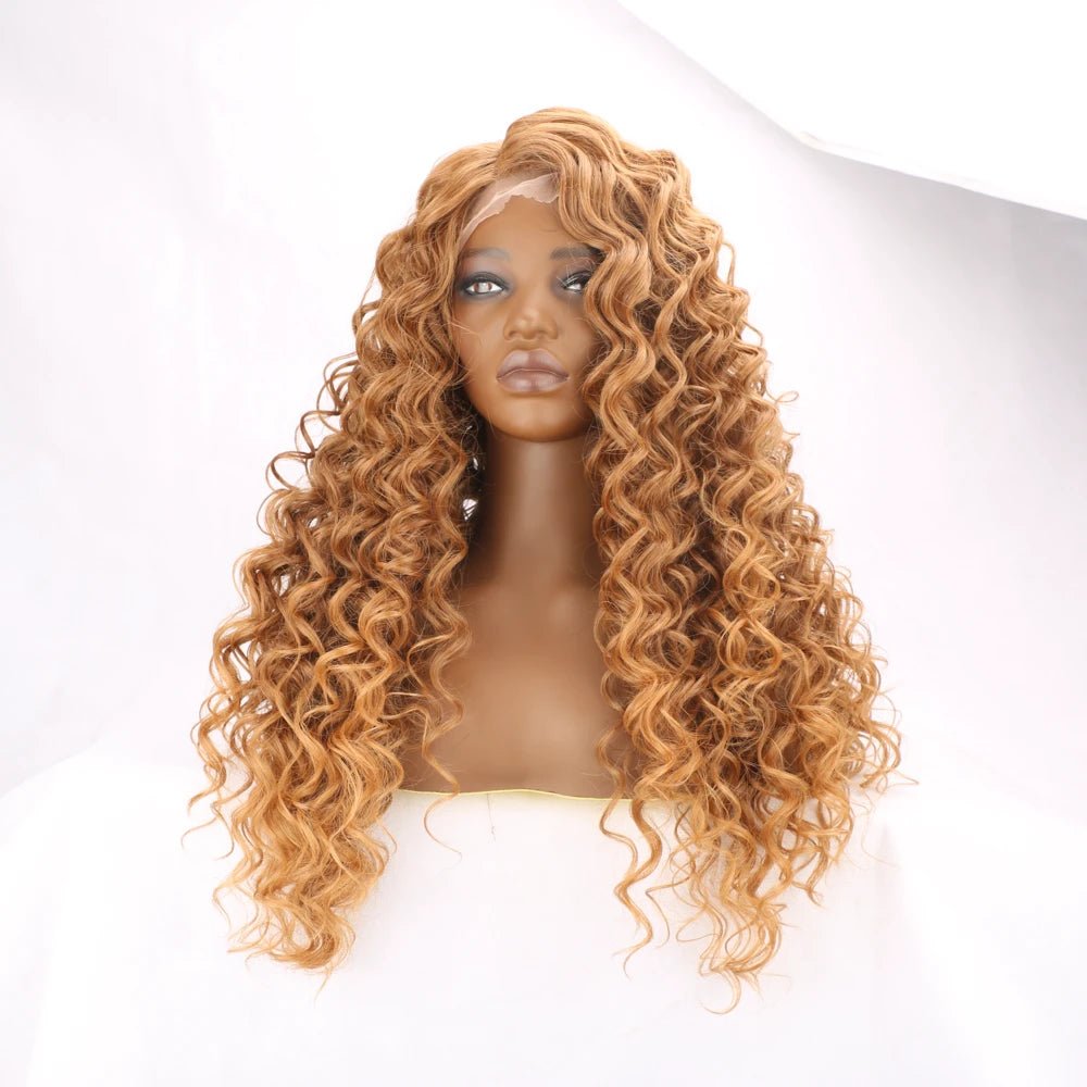 Trendy Long Deep Curly Wig with Natural Hairline - Wigtrends