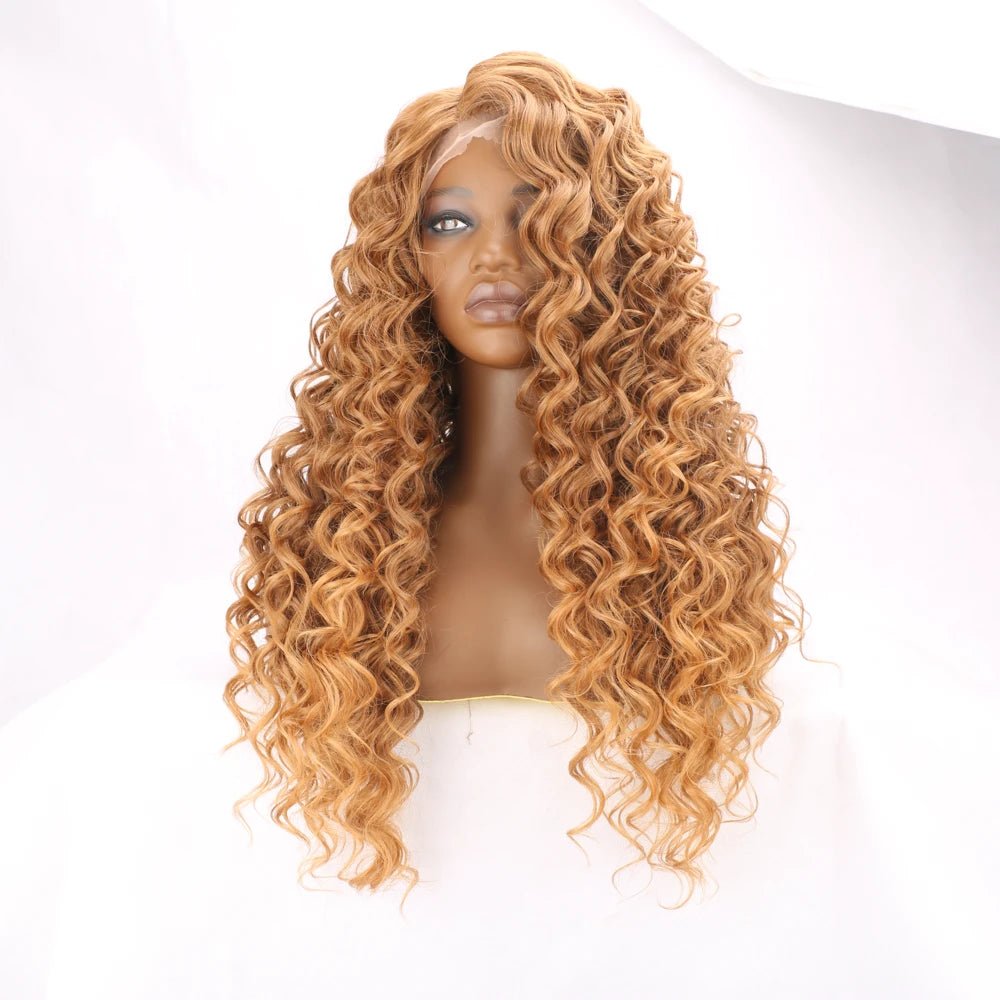 Trendy Long Deep Curly Wig with Natural Hairline - Wigtrends