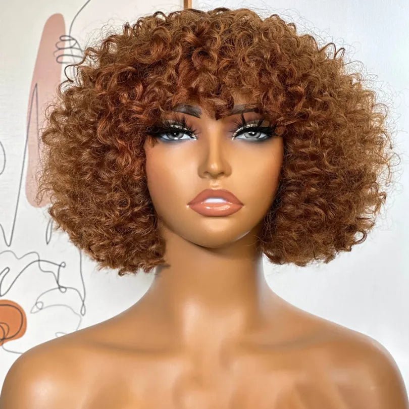Vintage Curly Wigs Short Human Hair for Summer - Wigtrends