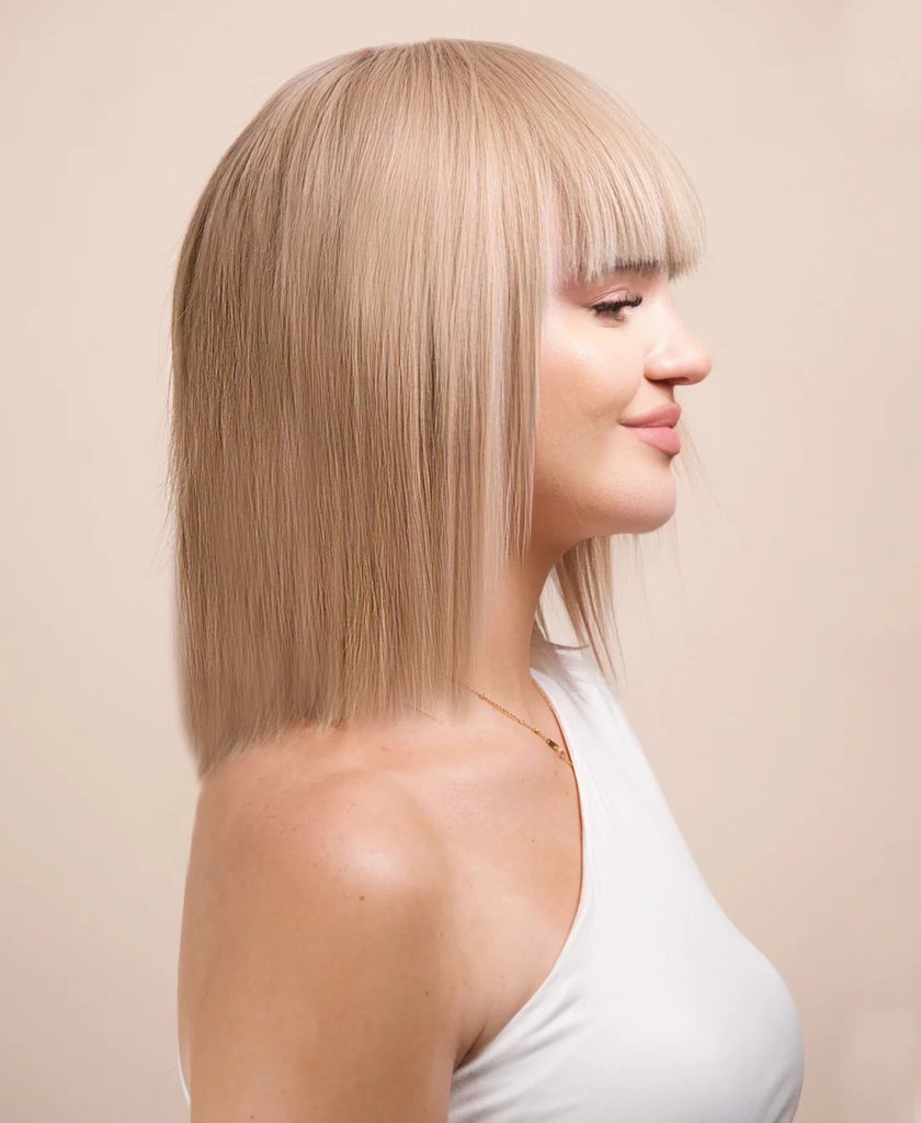 Wigstrends Bob Head Real Hair Lace Wig Short Breathable Lightweight - Wigtrends