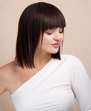 Wigstrends bob wig with fringe - 10" natural black - Wigtrends